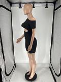 2024 Sexy Oblique Shoulder Hollow Out Black Women Rompers XRB-10072