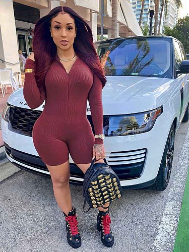 2024 NEW Girls Solid Color Long Sleeves Pit Strip Zipper Romper BGN-182