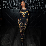 2024 Stylish Printed Girls Black Round Neck Tops And Tight Long Pants MXXB-K23ST610