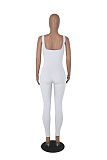 2024 Sexy Women U-neck Sleeveless Backless Slim Sporty Jumpsuit HXZY-0305