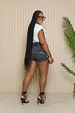 Fashion Women Buttons High Waist Denim Shorts CM-8693
