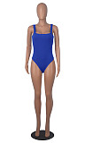 Women's Solid Color U-neck Sleeveless Vest Bodysuit HXZY-0313
