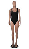 Women's Solid Color U-neck Sleeveless Vest Bodysuit HXZY-0313
