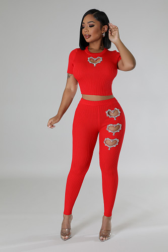 2024 NEW Girl Short Sleeves Crop Top And Bodycon Long Pants LSL-6523