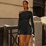 Sexy Hollow Out Mesh Transparent Bodycon Rompers SXE-W22Q24006