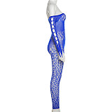 Sexy Mesh Hollow Out High Waist Bodycon Long Jumpsuits SXE-W22Q23718