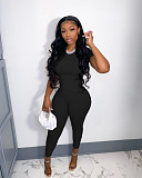 Solid Short Sleeve T Shirt Skinny Pants Outfit ANDI-1502
