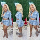 Jean Dress Sets for Women Two Piece Set Autumn Crop Top and Skirt Sets NIYA-8155