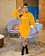 Hooded Pullover Crop Top Side Lace Up Dresses 2 pcs Set BS-1323