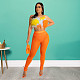 Feather Strap Sling Crop Top Sheer Mesh Pants Set YF-10179