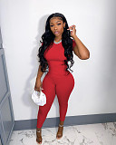 Solid Short Sleeve T Shirt Skinny Pants Outfit ANDI-1502