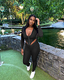 Hooded Crop Tops Sporty Leggings Matching Set LSD-87644