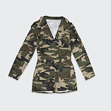 Street Camouflage Print Long Sleeve Cargo Rompers SH-390398