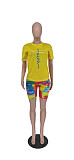 Simple Short Sleeve Tee Shirt Biker Shorts Jogger Suit ZAND-31218