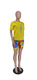 Simple Short Sleeve Tee Shirt Biker Shorts Jogger Suit ZAND-31218