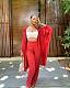Loose Long Sleeve Shirt And Wide Leg Pants Two Piece Set JP-1077