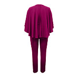 2024 Elegant Ladies V-neck Batwing Sleeve Long Jumpsuit YF-5088