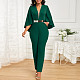 2024 Elegant Ladies V-neck Batwing Sleeve Long Jumpsuit YF-5088
