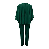 2024 Elegant Ladies V-neck Batwing Sleeve Long Jumpsuit YF-5088