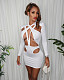 Sexy Hollow Out Long Sleeve Bodycon Party Dresses YNS-1832
