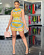 Summer Sexy Women Mesh See Through Print Sleeveless O Neck Back Zipper Bodycon Party Mini Dress CY-2464