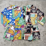 Floral Print Long Sleeve Single Breasted Shirt Shorts Set CY-7044