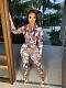 Vintage Digital Printed Blouses Shirt Pants Suit CY-7097