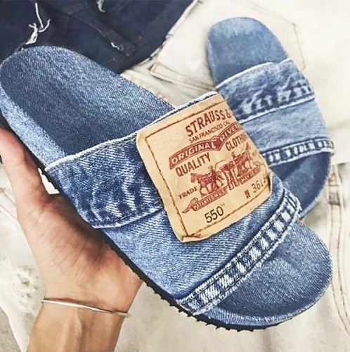 Summer Women's Slippers Letter Flat Bottom Beach Shoes RS-2139