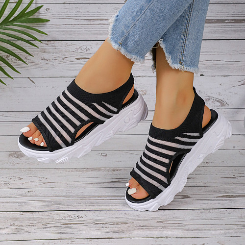 Summer European and American Fashion Hollow Fish Mouth Sandals RS-312203