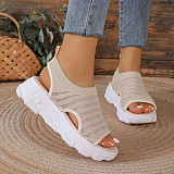 Summer European and American Fashion Hollow Fish Mouth Sandals RS-312203