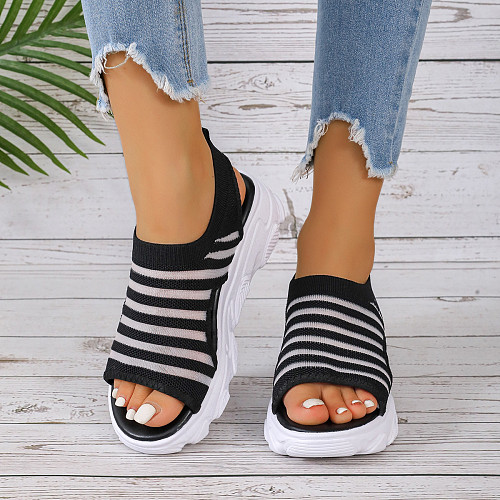 Summer European and American Fashion Hollow Fish Mouth Sandals RS-312203