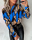 Stylish Leopard Prints Girls Long Sleeves Buttons T-shirt Top SRX-9101