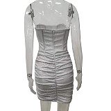 Sexy Strapless Off Shoulder Package Hip Mini Nightclub Dress MS-1600