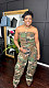 Sexy Strapless Women Camouflage Pockets Jumpsuit WA-77621