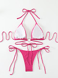 Female Love Lace-up Split Strap Swimsuit Sexy Bikini MJ-036