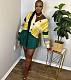 New Spring Knitted Cardigan Color Contrast Loose Women's Sweater CY-0050