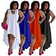 Casual Women Solid Color Round Neck Sleeveless Plus Size Dress NNWY-3042