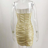 Sexy Strapless Off Shoulder Package Hip Mini Nightclub Dress MS-1600