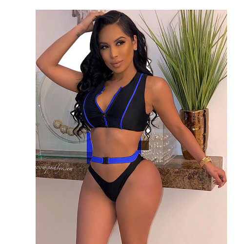 Buckle Sports Triangle Swimsuit Split Bikini MDF-5039
