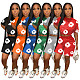 Women Print Short Sleeves Tops And Shorts Sporty 2 Piece Sets KANGYY-71393