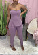 Women Sexy Sleeveless Sides Slit Top Pencil Pants 2 Piece Outfits MK-9275