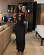 Sexy Strapless Halter Hollow-out Bodycon Black Long Dress LSL-6525