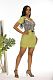 Plus Size Leopard Patchwork Short Sleeve Zipper Hooded Waist Lace-Up Women Mini Dress MK-9293