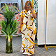 Elegant Ladies Printed Stand Collar Slit Large Size Long Dresses NNWY-7976