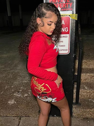 2024 Fashion Printed Women Hoodies And Mini Skirts 2 Pieces Sets RS-XH901