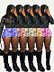 Fashion Print Women Pleated Zipper Pocket Short Skirt XT-8305