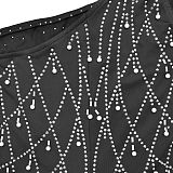 Sexy Women Single Shoulder Hot Drilling Black Long Dresses BY-6818