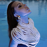 Multilayer Pearl Choker Chest Accessory Sweater Chain Double Shoulder Chain Pearl Body Chain RS-1026