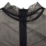 Sexy Hot Drilling Black Mesh Patchwork Transparent Split Maxi Dress BY-6823