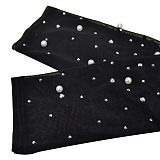 NEW Women Hot Drilling Patchwork Black Mesh Party Short Dress BY-6858